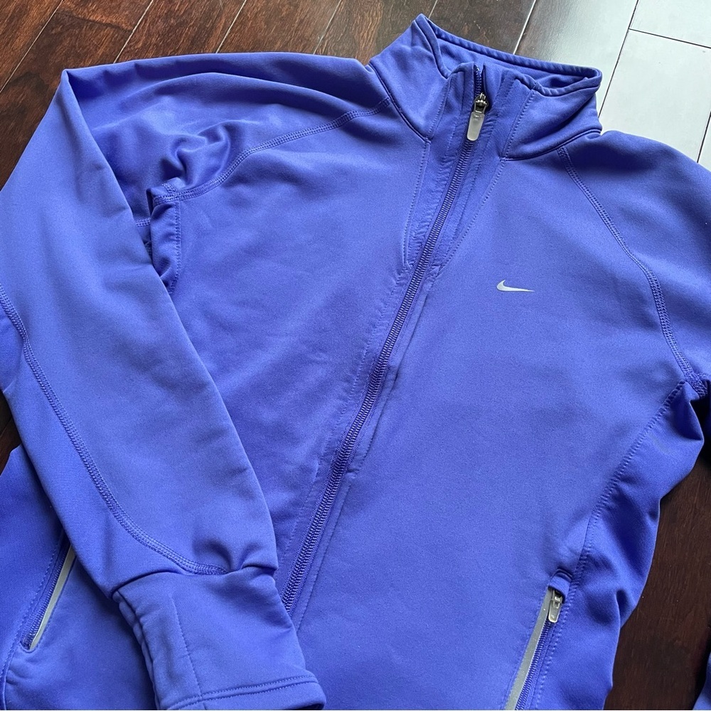 Nike Fit Dry Sweater Womens Small Full Zip Jacket Athletic Gym workout Jogging - Picture 2 of 7